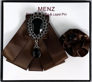 BOWTIE LAPEL COMBO BLC-BROWN